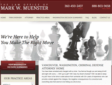 Tablet Screenshot of markmuensterlaw.com
